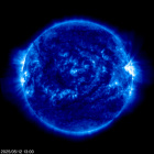 Click for time-lapse image of the sun
